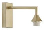 1 Wall Light in Matt Gold with 15 Amber Glass