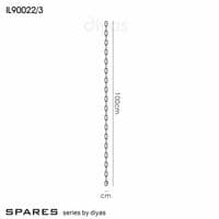 1m 3mm Oval Light Duty Gold Finish Chain