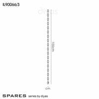 1m 3mm Oval Light Duty Satin Nickel Chain