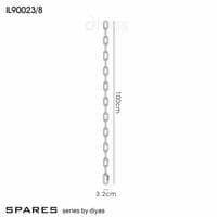 1m 8mm Heavy Duty French Gold Finish Chain