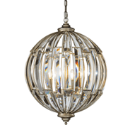 4 Light Champagne Silver LanterLifestyle Ceiling Pendant