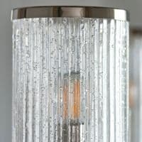 5 light  Pendant Light Multi arm glass finish in Bright nickel plate & ribbed bubble glass