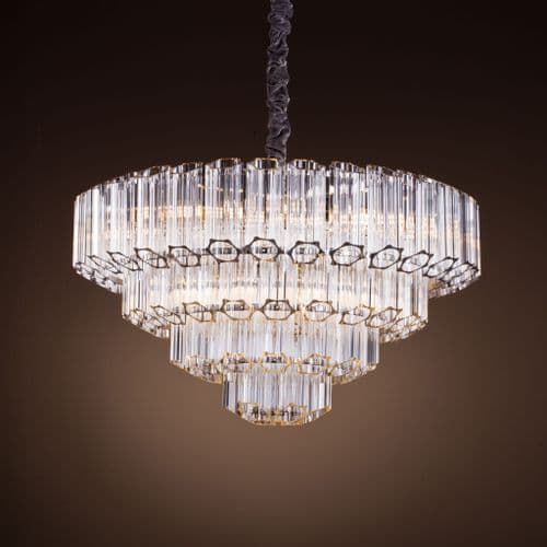 9 Light Polished Nickel K9 Crystal Ceiling Chandelier Pendant