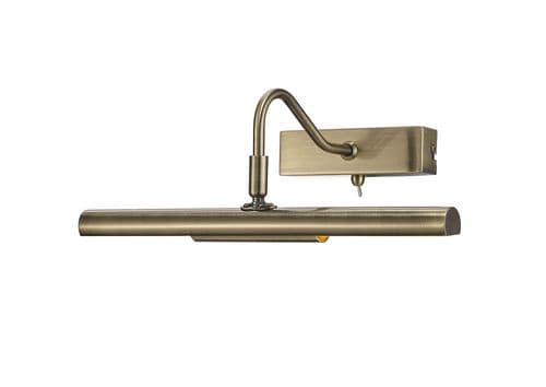 Abacus Picture Wall Lamp Switched 2 Light G9 Antique Brass