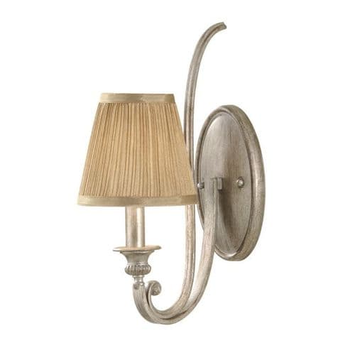 Abbey 1 Light Wall Light Gold & Silver Shades with Mushroom Pleat FE-ABBEY1