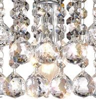 Acton Wall Lamp 1 Light E14 Switched Polished Chrome/Sphere Crystal