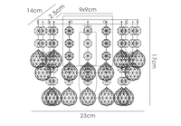 Acton Wall Lamp 1 Light E14 Switched Polished Chrome/Sphere Crystal