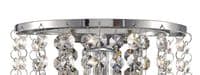 Acton Wall Lamp 1 Light E14 Switched Polished Chrome/Sphere Crystal