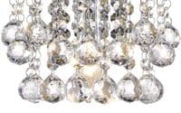 Acton Wall Lamp 1 Light E14 Switched Polished Chrome/Sphere Crystal
