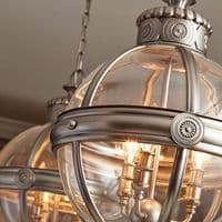Adams 3 Light Pendant Chandelier in Burnished Brass FE-ADAMS-3P-BB