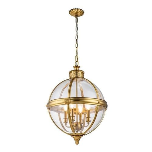 Adams 4 Light Pendant Chandelier Burnished Brass FE-ADAMS-4P-BB