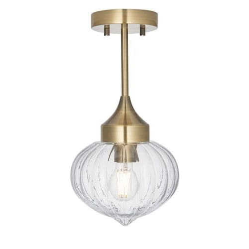 Addington, Semi Flush, Antique Brass
