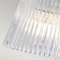 Addison 2 Light Wall Light IP44 Polished Chrome with Ribbed Glass QN-ADDISON2-BATH