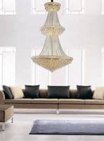 Adrian Ceiling 16 Light E14 Gold and Crystal 26.6kg