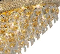 Adrian Ceiling 16 Light E14 Gold and Crystal 26.6kg