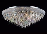 Adrian Ceiling 16 Light E14 Polished Chrome and Crystal 24.1kg
