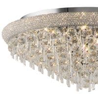 Adrian Ceiling 16 Light E14 Polished Chrome and Crystal 24.1kg