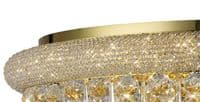 Adrian Ceiling 18 Light E14 Gold and Crystal 37.3kg