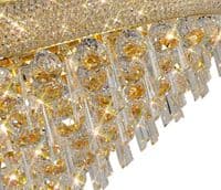 Adrian Ceiling 18 Light E14 Gold and Crystal 37.3kg