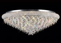 Adrian Ceiling 18 Light E14 Polished Chrome and Crystal 37.3kg