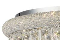 Adrian Ceiling 18 Light E14 Polished Chrome and Crystal 37.3kg