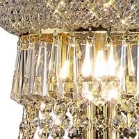 Adrian Floor Lamp 6 Light E14 Gold and Crystal 19.03kg