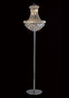 Adrian Floor Lamp 6 Light E14 Polished Chrome and Crystal 19.5kg