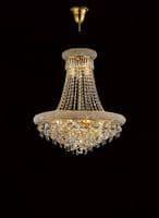 Adrian Pendant 13 Light E14 Gold and Crystal 18.2kg