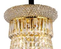 Adrian Pendant 13 Light E14 Gold and Crystal 18.2kg