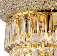 Adrian Pendant 13 Light E14 Gold and Crystal 18.2kg
