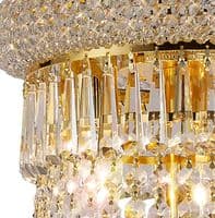 Adrian Pendant 18 Light E14 Gold and Crystal 29.5kg
