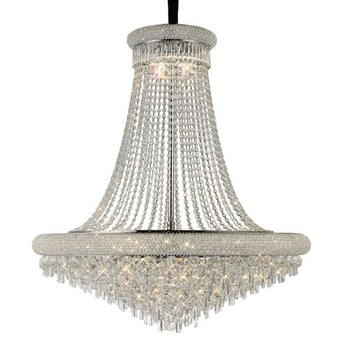Adrian Pendant 20 Light E14 Polished Chrome and Crystal 45kg