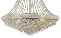 Adrian Pendant 3 Tier 29 Light E14 Polished Chrome and Crystal (Pallet Only), Requires Construction