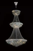 Adrian Pendant 3 Tier 29 Light E14 Polished Chrome and Crystal (Pallet Only), Requires Construction