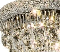 Adrian Pendant 3 Tier 37 Light E14 Polished Chrome and Crystal (Pallet Only), Requires Construction