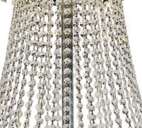 Adrian Pendant 3 Tier 37 Light E14 Polished Chrome and Crystal (Pallet Only), Requires Construction