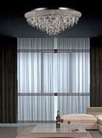 Adrian Pendant 3 Tier 37 Light E14 Polished Chrome and Crystal (Pallet Only), Requires Construction