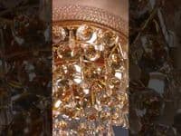 Adrian Ceiling 16 Light E14 Gold and Crystal 26.6kg