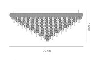 Adrian Ceiling 16 Light E14 Gold and Crystal 26.6kg