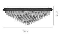 Adrian Ceiling 18 Light E14 Gold and Crystal 37.3kg