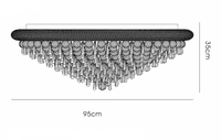 Adrian Ceiling 18 Light E14 Polished Chrome and Crystal 37.3kg