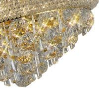 Adrian Ceiling 6 Light E14 Gold and Crystal