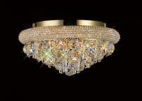 Adrian Ceiling 6 Light E14 Gold and Crystal