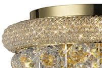 Adrian Ceiling 6 Light E14 Gold and Crystal