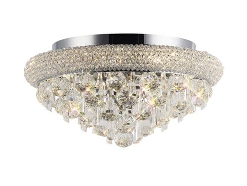 Adrian Ceiling 6 Light E14 Polished Chrome and Crystal