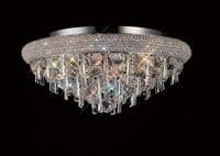 Adrian Ceiling 7 Light E14 Polished Chrome and Crystal