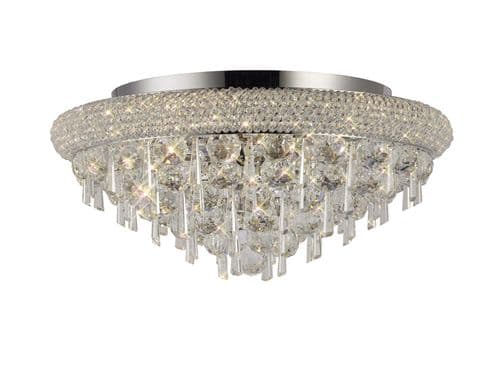 Adrian Ceiling 7 Light E14 Polished Chrome and Crystal