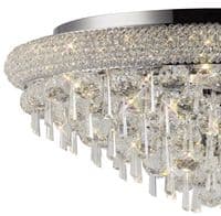 Adrian Ceiling 9 Light E14 Polished Chrome and Crystal