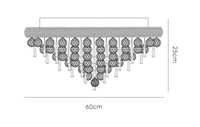 Adrian Ceiling 9 Light E14 Polished Chrome and Crystal