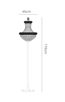 Adrian Floor Lamp 6 Light E14 Polished Chrome and Crystal 19.5kg